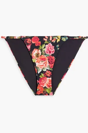 ONIA Floral-print low-rise bikini briefs - - S