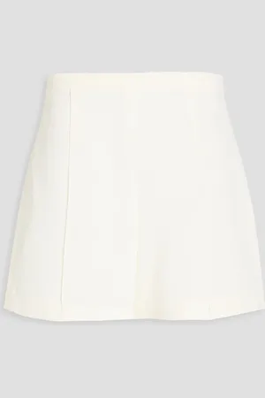 Vince Cotton-blend faille shorts - White - US 12
