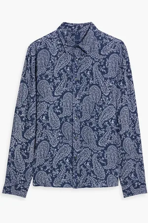 120% Lino Paisley-print linen shirt - Blue - S