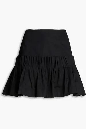 AJE Niki pleated cotton-poplin mini skirt - - UK 16