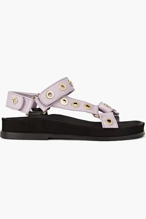 Sandro Eyelet-embellished leather sandals - Purple - EU 36
