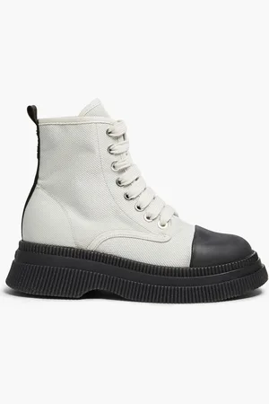 Ganni Canvas ankle boots - Gray - EU 41