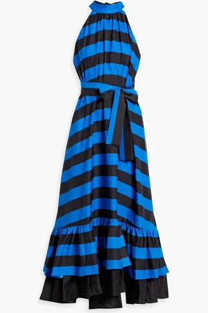ALICE+OLIVIA Alice Olivia - Jovie striped faille maxi dress - Blue - XS