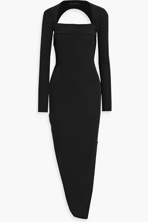 Helmut Lang Cutout jersey midi dress - - XXS