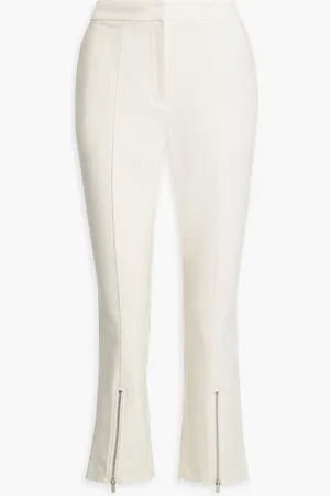 Derek Lam Van cropped cotton-blend slim-leg pants - White - US 8