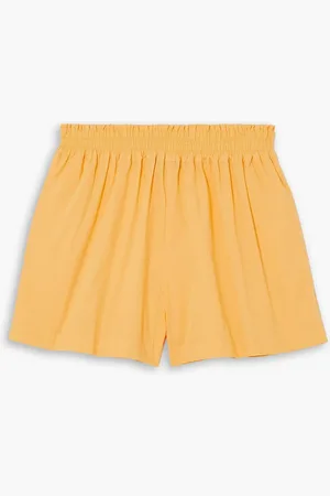 FAITHFULL THE BRAND Elva cotton-poplin shorts - Yellow - UK 6