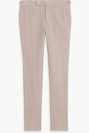 GABRIELA HEARST Sebastian slim-fit linen and cotton-blend corduroy pants - Pink - IT 54