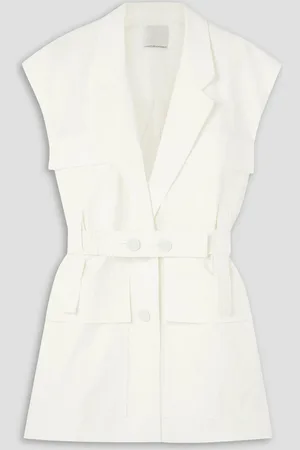 CHRISTOPHER ESBER Belted cotton-twill jacket - - UK 12