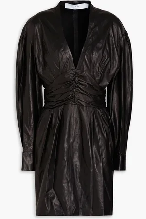 IRO Amboar ruched leather mini dress - - FR 34