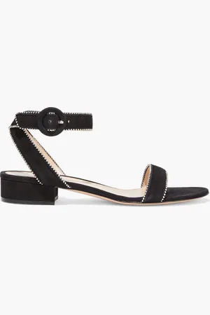 Gianvito Rossi Kacy bead-embellished suede sandals - - EU 38.5