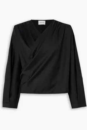 Beare Park Gathered wool wrap top - - UK 12