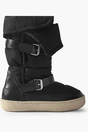 Isabel Marant Zenora logo-appliquéd leather and padded shell snow boots - - EU 36