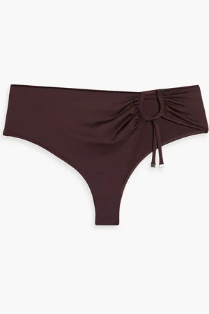 Jacquemus Aouro ring-embellished mid-rise bikini briefs - Brown - XL