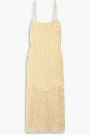 Jason Wu Sequined open-knit midi dress - Yellow - US 12