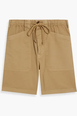 ALEX MILL Cotton-blend twill drawstring shorts - Neutral - XS