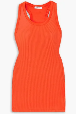 Salvatore Ferragamo Ribbed jersey tank - Red - L