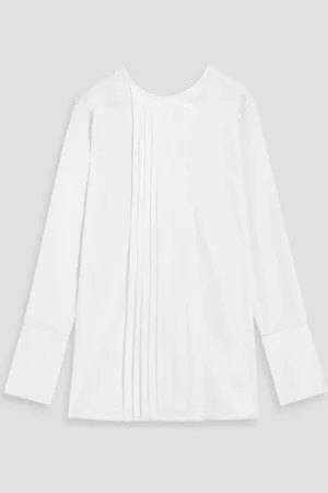 Marni Pleated cotton-poplin top - - IT 40