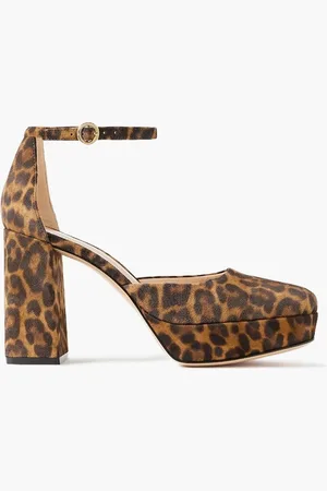 Gianvito Rossi Vian 100 leopard-print suede platform Mary Jane pumps - - EU 41