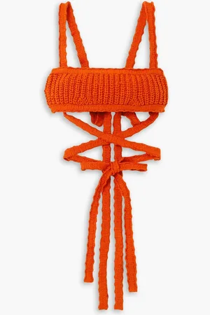 Alanui Palm Springs crocheted cotton bralette - - M