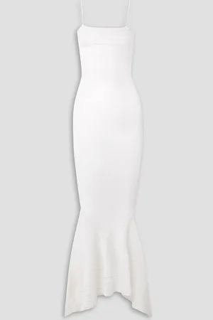 ALEXANDRE VAUTHIER Perforated stretch-knit gown - White - FR 38