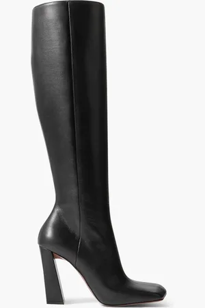 Amina Muaddi Marine leather knee boots - - EU 36.5