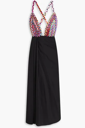 Mara Hoffman Wrap-effect braided cotton-poplin twill midi dress - - US 0