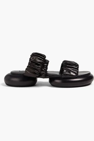 Jil Sander Ruched leather platform sandals - - EU 37