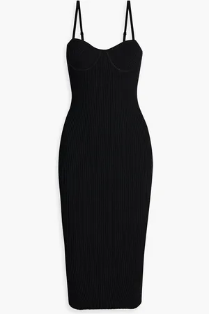 Helmut Lang Ribbed-knit midi dress - - XL