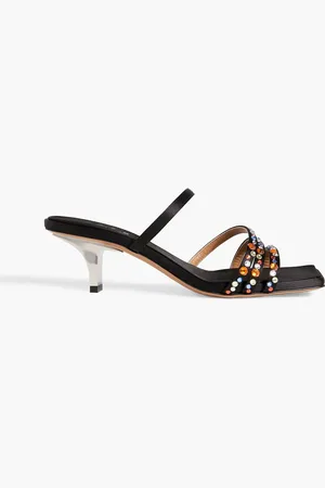Marni Melrose crystal-embellished satin mules - - EU 39