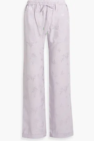 Alexander Wang Satin-jacquard straight-leg pants - Purple - XS