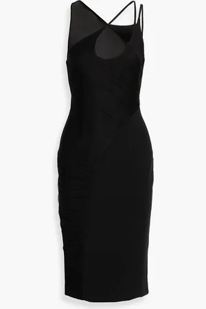 ET OCHS Kaia mesh-paneled jersey dress - - US 2