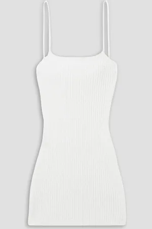 Alexander Wang Crystal-embellished ribbed-knit mini dress - - XL