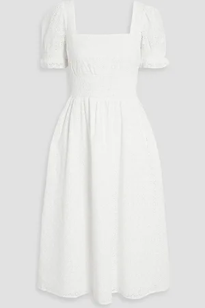 Harley Viera-Newton Holland broderie anglaise cotton midi dress - - US 8