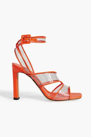 Sergio Rossi Sr Lunettes 100 leather and PVC sandals - - EU 39