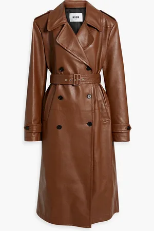 Msgm Faux stretch-leather trench coat - - IT 40