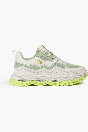 IRO Wave pebbled-leather and mesh exaggerated-sole sneakers - Gray - EU 39