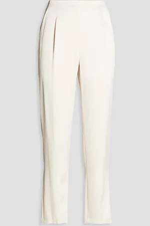 ALICE+OLIVIA Alice Olivia - Jessie satin-crepe tapered pants - White - US 12