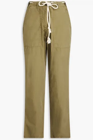 OFFICINE GENERALE France cotton tapered pants - Green - 27