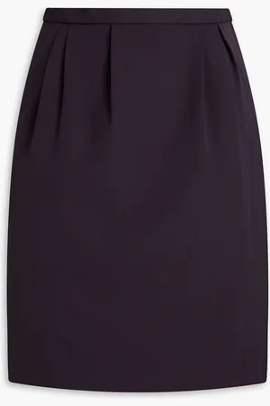 THEORY Pleated twill mini wrap skirt - Purple - US 0