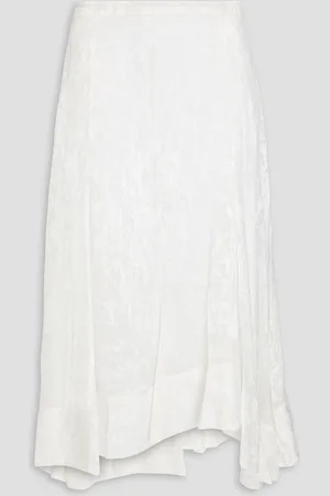 3.1 Phillip Lim Asymmetric burnout-effect satin skirt - White - US 6