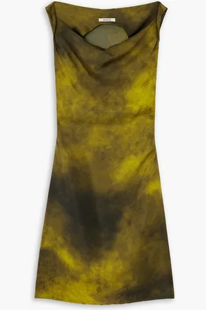 Gauchere Tie-dyed twill dress - Green - FR 40