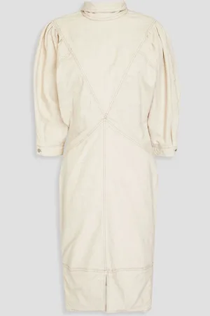 Marant Etoile Laure cotton-blend twill dress - White - FR 34