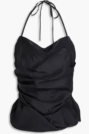 Simkhai Hailee draped taffeta halterneck top - - US 0