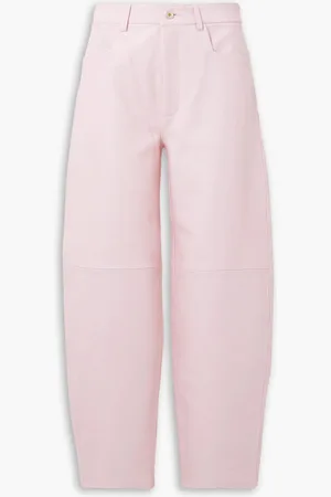Wandler Leather tapered pants - Pink - S