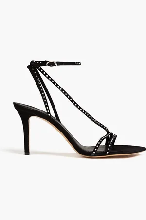 Isabel Marant Crystal-embellished suede sandals - - EU 36