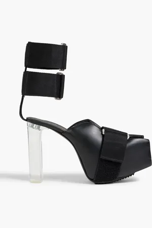 Rick Owens Splint Kiss leather and webbing platform sandals - - EU 39