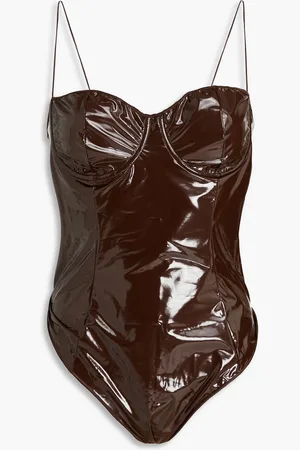 Oseree Coated balconette swimsuit - Brown - S