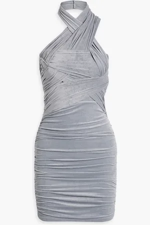 Alexander Wang Ruched stretch-velvet mini dress - - L