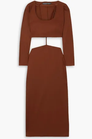 Zeynep Arcay Cutout stretch-wool midi dress - - US 12