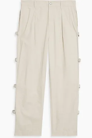 Isabel Marant Ogiel buckle-detailed cotton pants - Neutral - 42